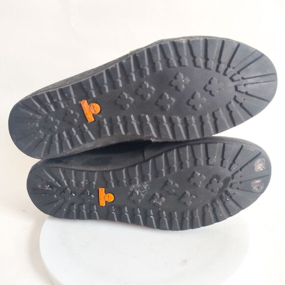 Timberland Womens Chukka Boots 8.5 Lounger Black Patent Leather Lace-up Booties - Picture 8 of 9